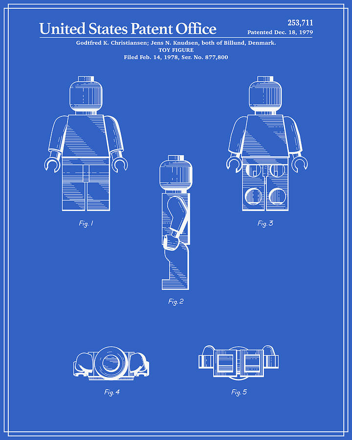 Installation Hospital dateret Lego Man Patent - Blueprint Digital Art by Finlay McNevin - Pixels
