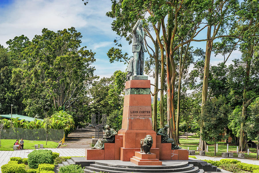Leon Cortes Monument, Parque la Sabana, San Jose, Costa Rica #1 Photograph by Marek Poplawski