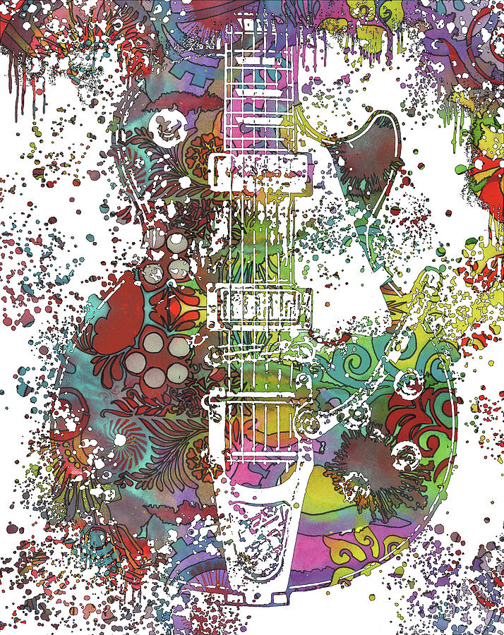 Rock And Roll Mixed Media - Les Paul Whammy #1 by Dean Russo