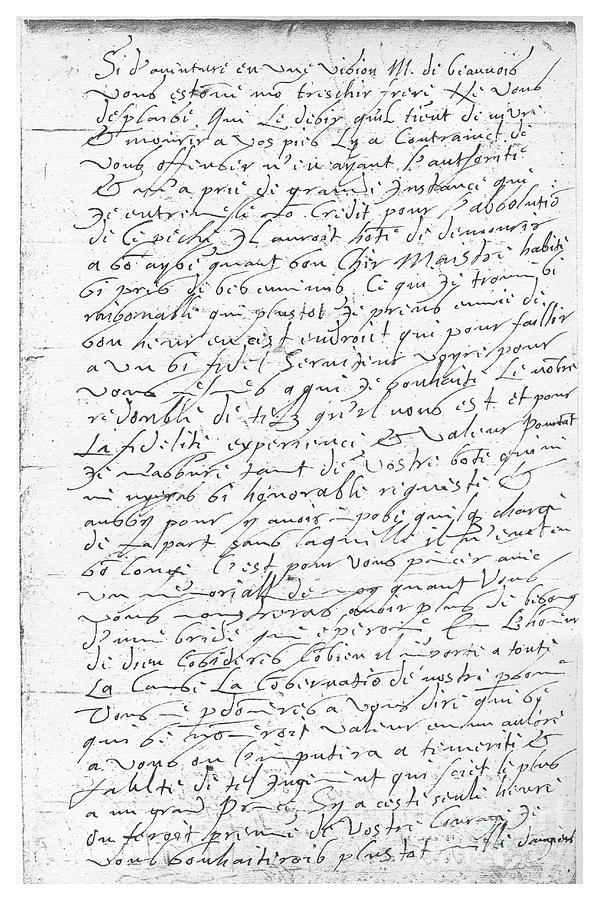 Letter Written By Queen Elizabeth I #1 Drawing by Print Collector