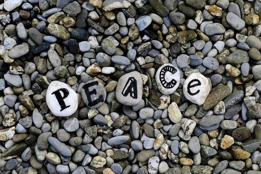 Letters On Pebbles Spelling Out love On Gravel Surface #1 Photograph by Patsy&ulla