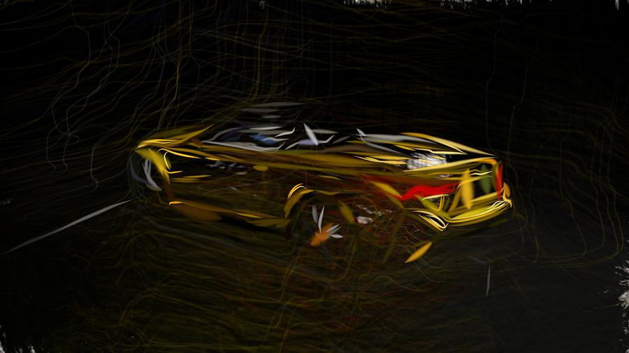 Lexus LF C2 Drawing #2 Digital Art by CarsToon Concept