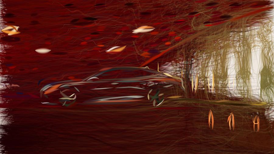Lexus LS 500 Drawing #2 Digital Art by CarsToon Concept