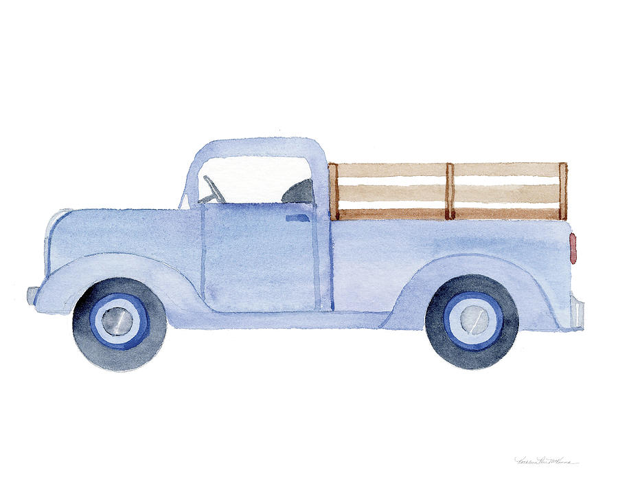 Blue Painting - Life On The Farm Truck Element #1 by Kathleen Parr Mckenna