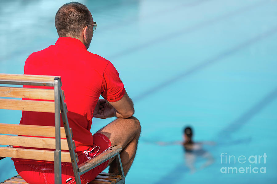 Lifeguard In Chair #1 Photograph by Microgen Images/science Photo Library
