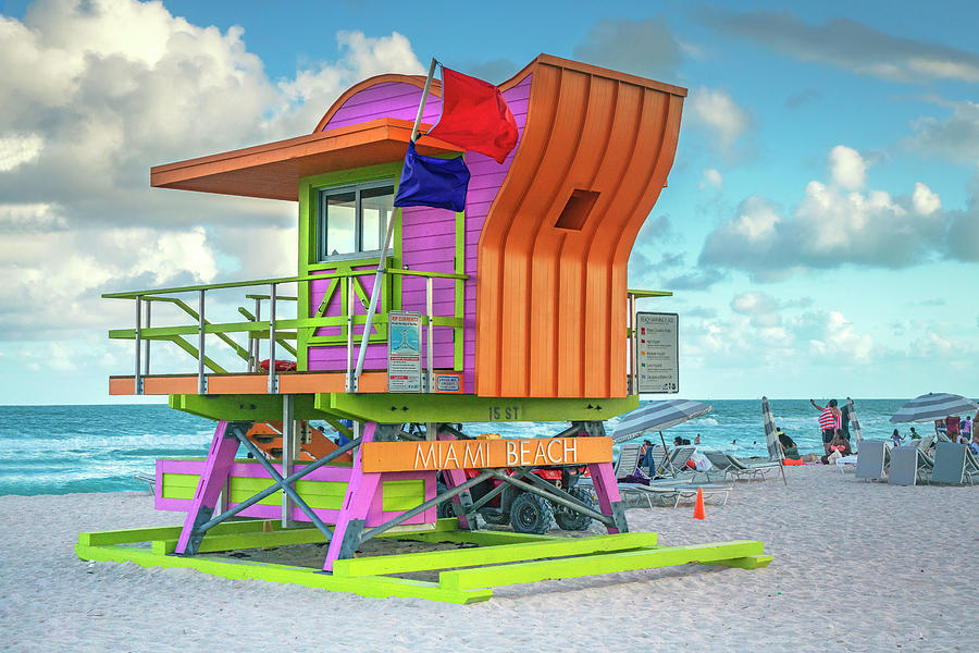 Lifeguard Station In South Beach Digital Art by Laura Zeid - Fine Art ...