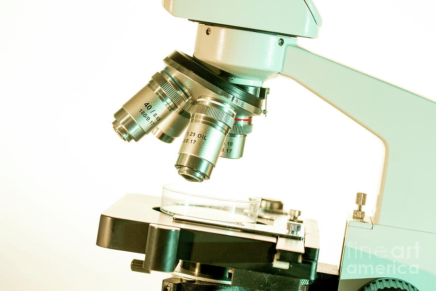 Sunset Photograph - Light Microscope Stage And Lenses #1 by Wladimir Bulgar/science Photo Library