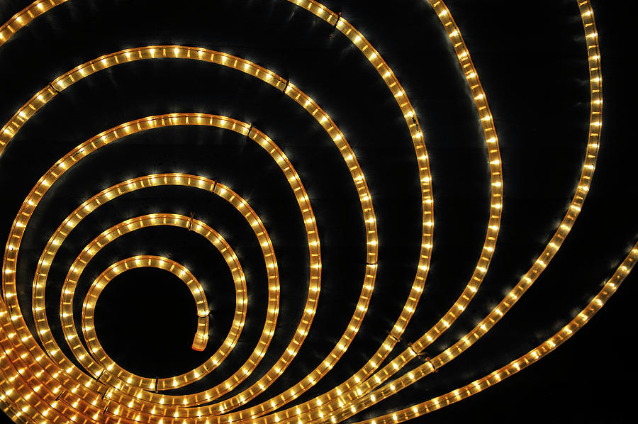 Light Tube In Spiral Shape At Wall #1 Photograph by Sami Sarkis
