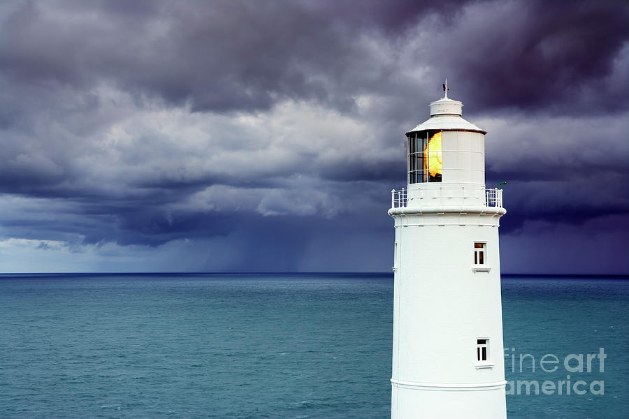 Lighthouse During A Storm #1 Photograph by Conceptual Images/science Photo Library