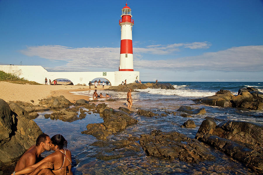 Lighthouse In Bahia, Brazil #1 Digital Art by Antonino Bartuccio
