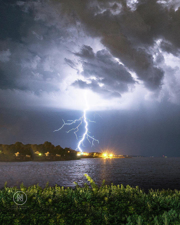 Lightning over Lake Erie Photograph by Dave Niedbala Pixels