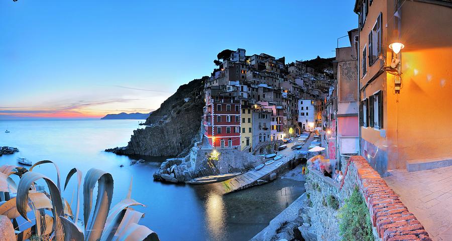 Cinque Terre National Park Digital Art - Liguria, Riomaggiore, Italy #1 by Luca Da Ros