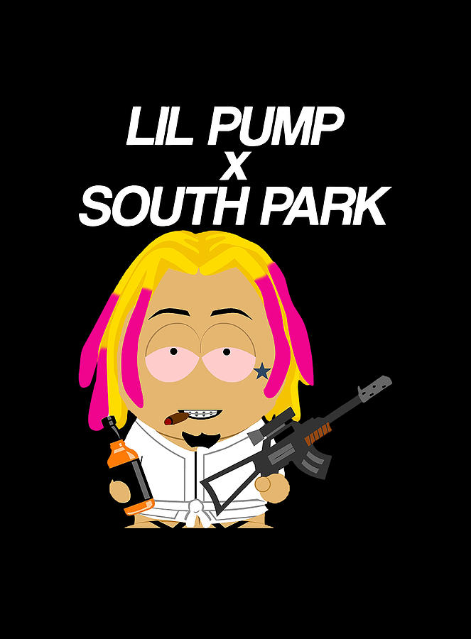 Lil Digital Art - Lil Pump X South Park #1 by Aixa Ewew