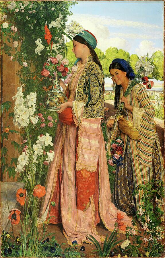 Lilium Auratum Painting by John Frederick Lewis Lilium Auratum Painting by John Frederick Lewis