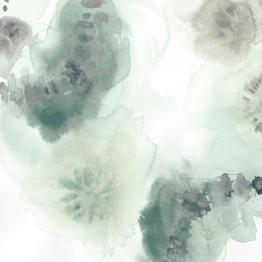 Abstract Painting - Lily Pad Watercolor I #1 by June Erica Vess