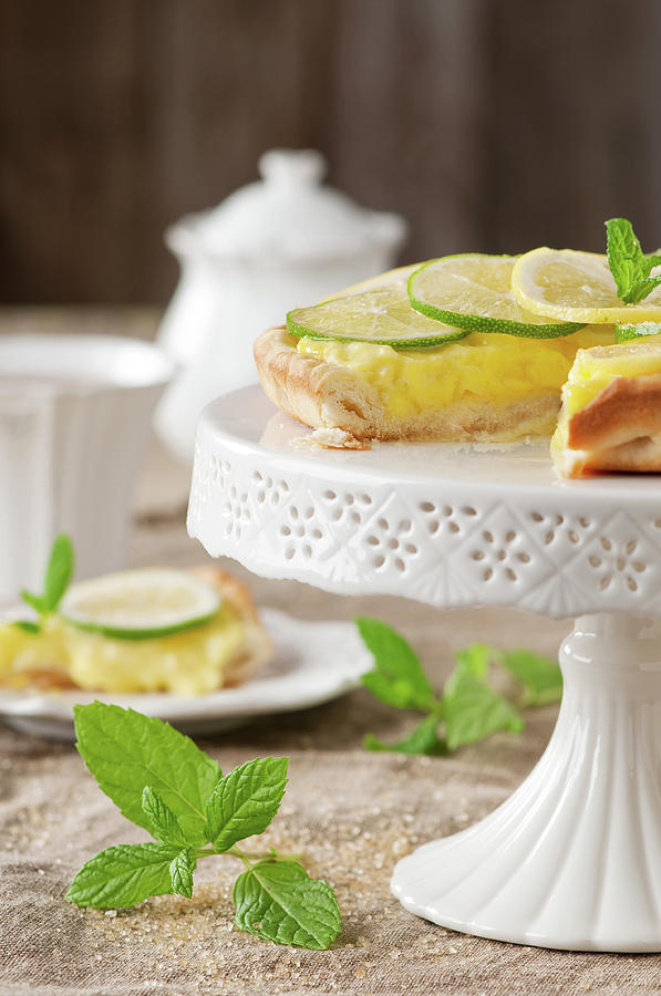 Lime And Lemone Tart #1 Photograph by Oxana Denezhkina