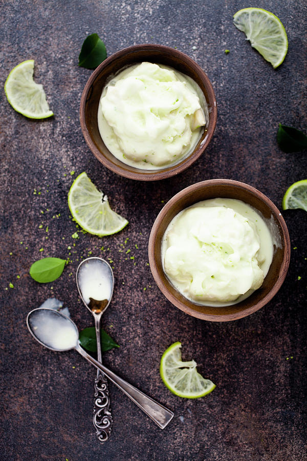 Lime And White Chocolate Ice Cream #1 Photograph by Kati Finell