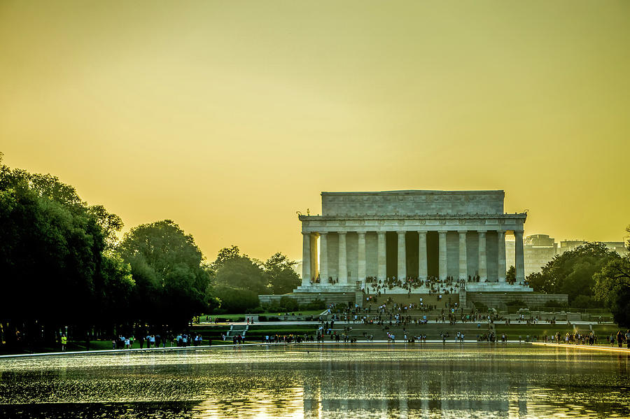 Lincoln Memoril At Sunset In Washington Dc #1 Photograph by Alex Grichenko