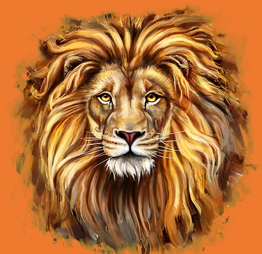 Lion Painting by Vishal Gurjar - Fine Art America