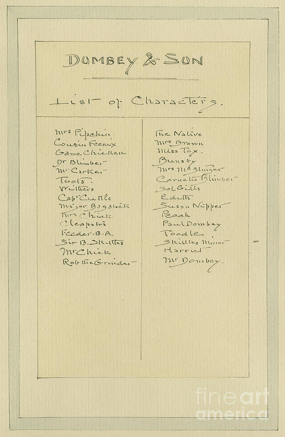 List Of Characters, C.1920s Painting by Joseph Clayton Clarke