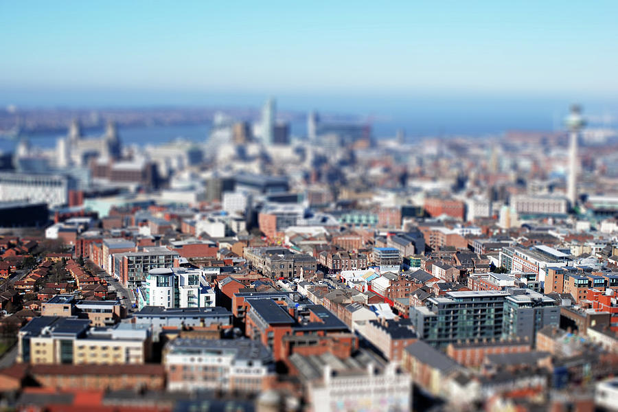 Liverpool From Above, Tilt-shift Lens #1 Photograph by Ilbusca