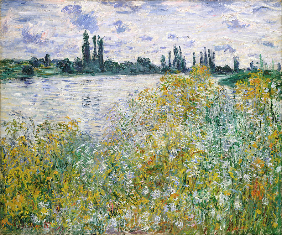 Lle Aux Fleurs Near Vetheuil #1 Painting by Claude O. Monet