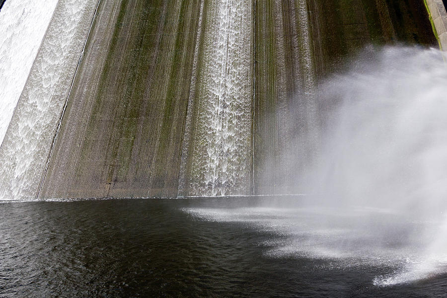 Llys Y Fran Reservoir Dam Overflow Photograph