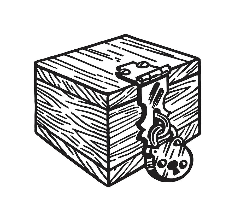 Black And White Drawing - Locked Box #1 by CSA Images