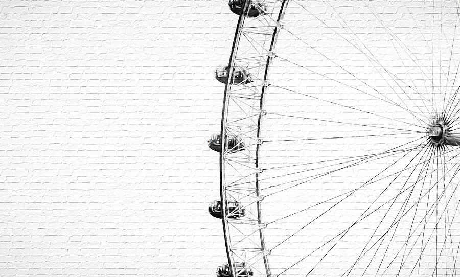 London Eye BW #1 Photograph by Deborah Penland