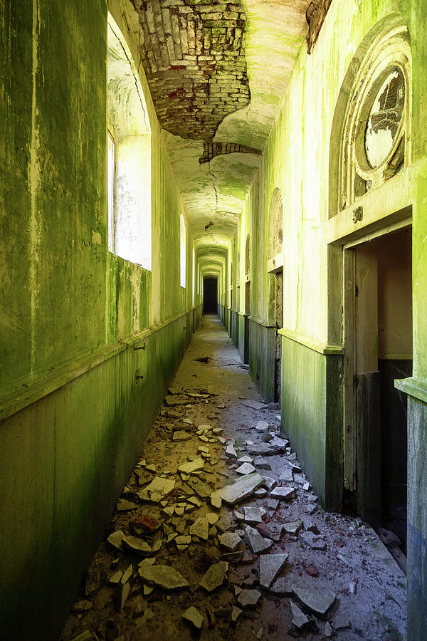 Long and Abandoned Hallway #1 Photograph by Roman Robroek