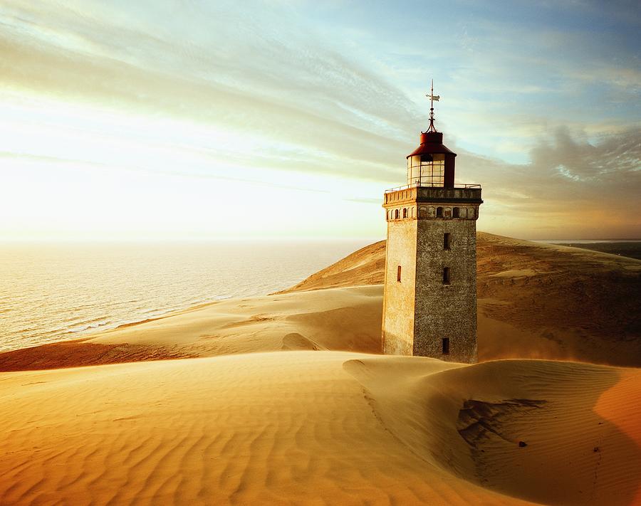 Lonstrup Lighthouse In Jutland #1 Digital Art by Giovanni Simeone