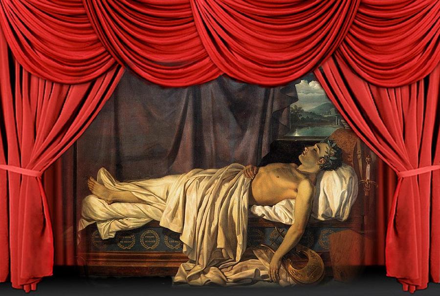 Lord Byron On His Death Painting