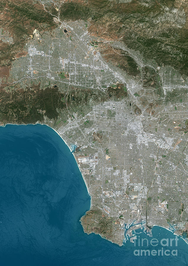 Los Angeles #1 Photograph by Planetobserver/science Photo Library