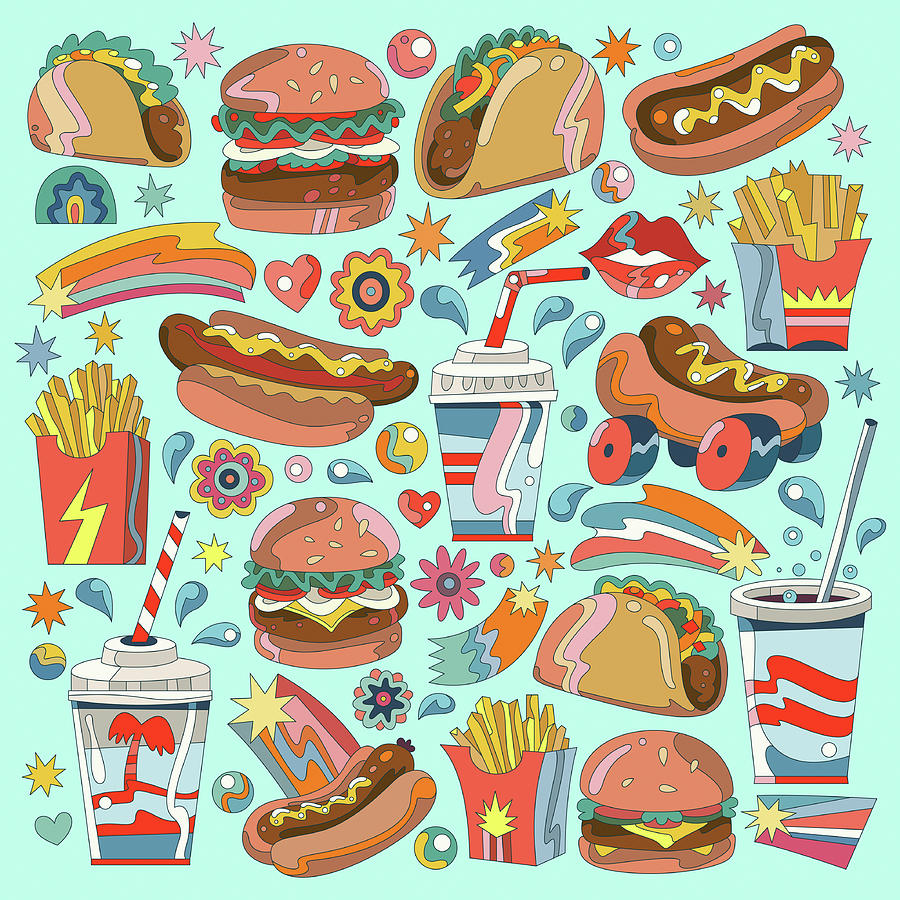 Lots Of Different Fast Food #1 Photograph by Ikon Images