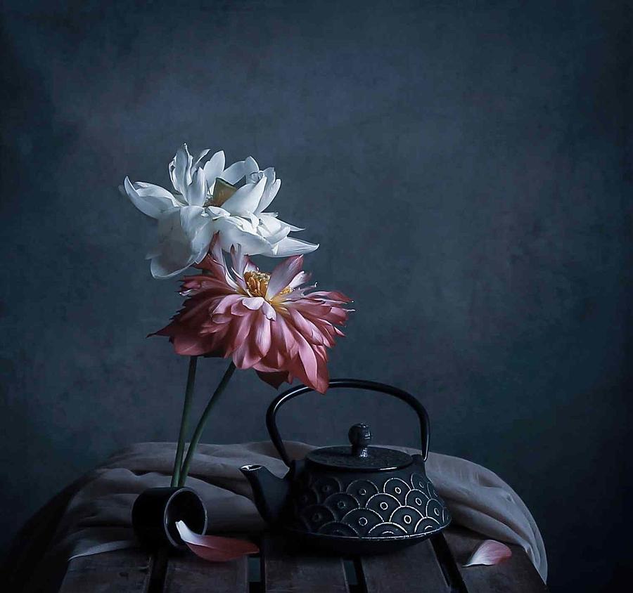 Tea Photograph - Lotus Tea #1 by Fangping Zhou
