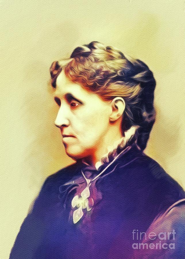 Louisa May Alcott, Literary Legend Painting by Esoterica Art Agency ...