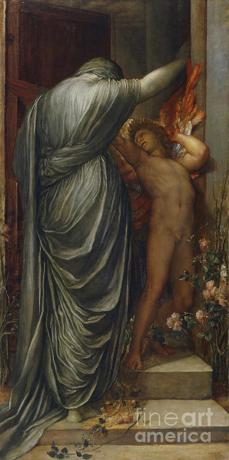 Love And Death, 1875 Painting by George Frederic Watts