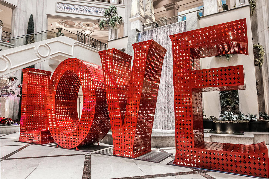 Love Sign Letters Installation In Las Vegass Nevada #1 Photograph by Alex Grichenko