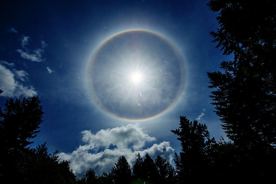 Low Angle View Of Sundog In Sky #1 Photograph by Panoramic Images