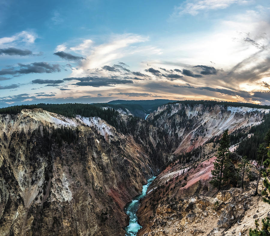 Lower Yellowstone Falls in the Yellowstone National Park #1 Photograph by Alex Grichenko