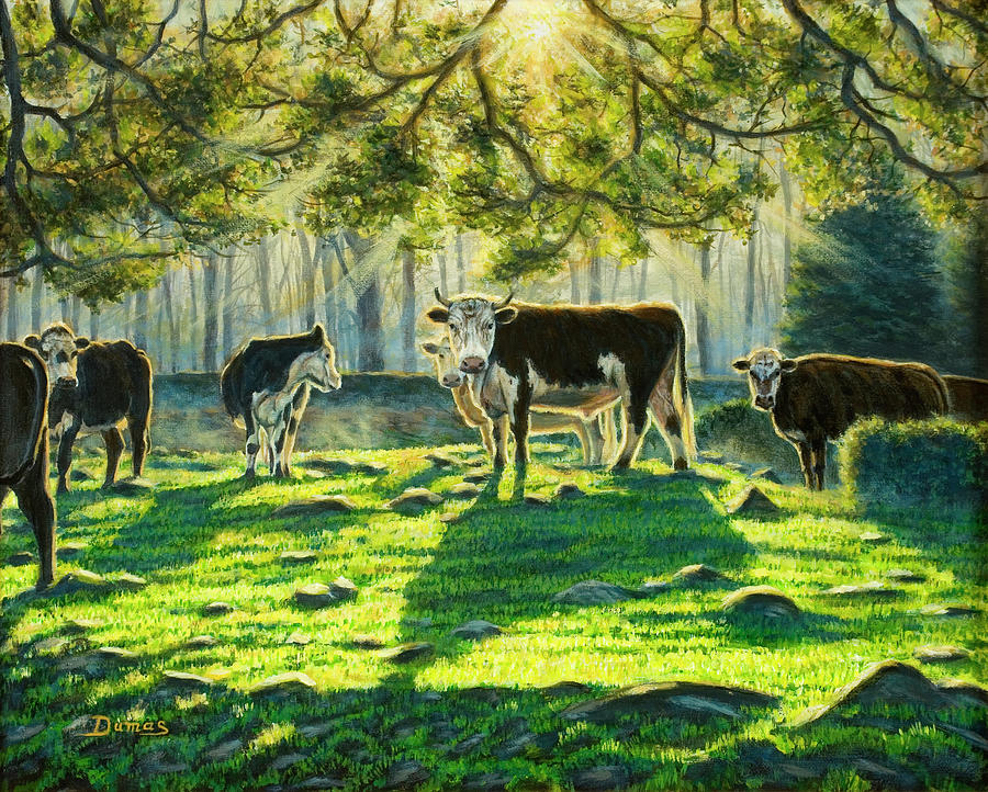 Lucky Bull #1 Painting by Bruce Dumas