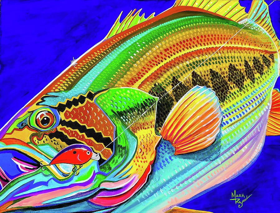 Luminous Largemouth Painting by Mark Ray