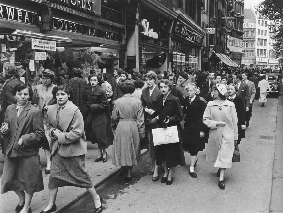 Lunchtime Shoppers #1 Photograph by John Chillingworth