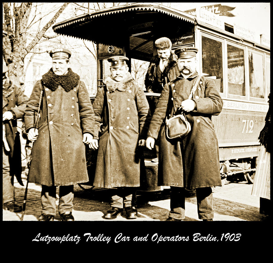 Lutzowplatz Trolley Car and Operators Berlin circa 1903 Photograph by A Macarthur Gurmankin