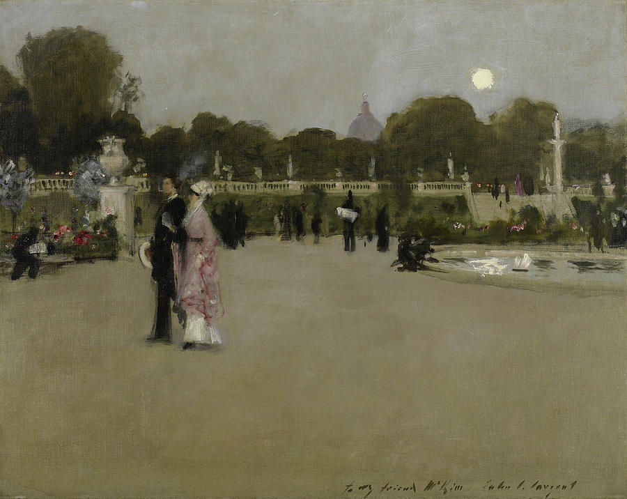 John Singer Sargent Painting - Luxembourg Gardens at Twilight #1 by John Singer Sargent