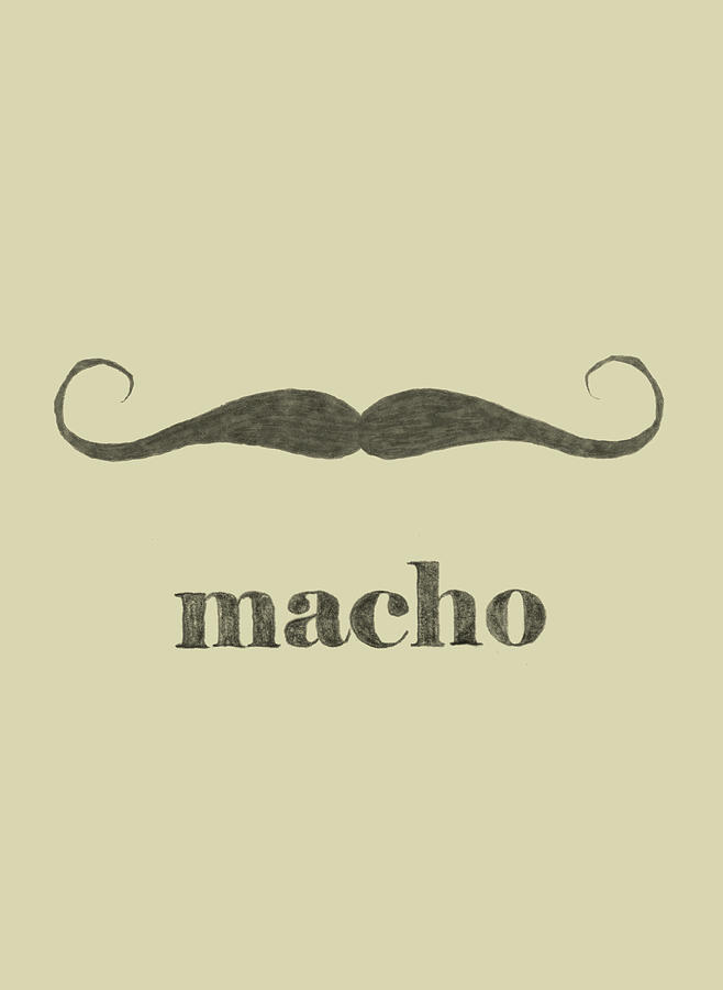 Mustache Painting - Macho #1 by Jason Johnson