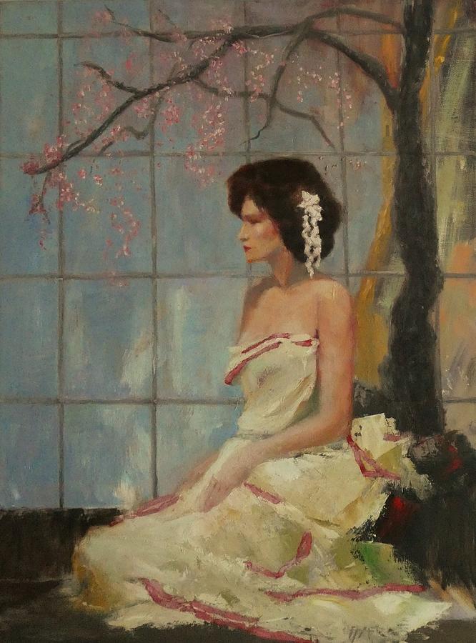 Girl Painting - Madama Butterfly by Irena Jablonski Girl Painting - Madama Butterfly by Irena Jablonski