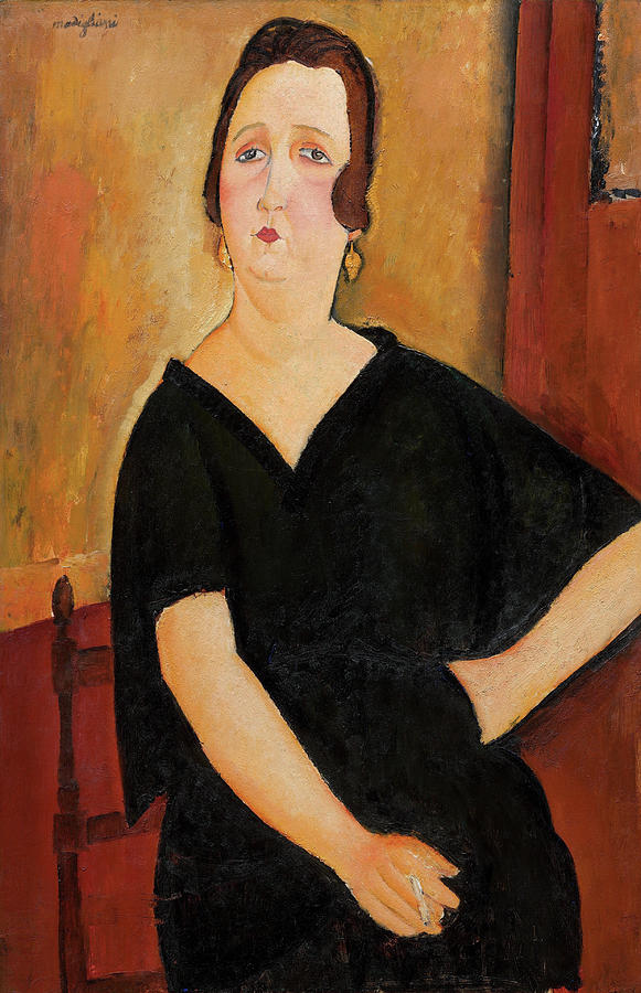 Madame Amedee - Woman with Cigarette Painting by Amedeo Modigliani ...