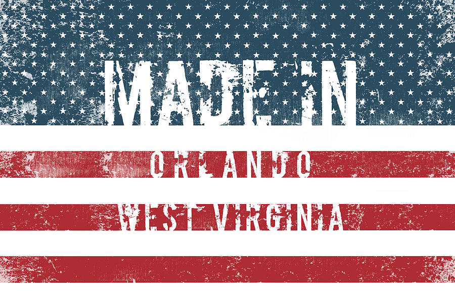 Made in Orlando, West Virginia #1 Digital Art by Tinto Designs