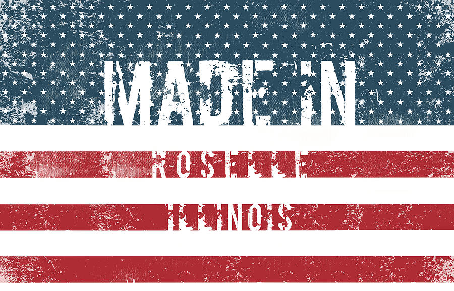 Made in Roselle, Illinois #1 Digital Art by Tinto Designs